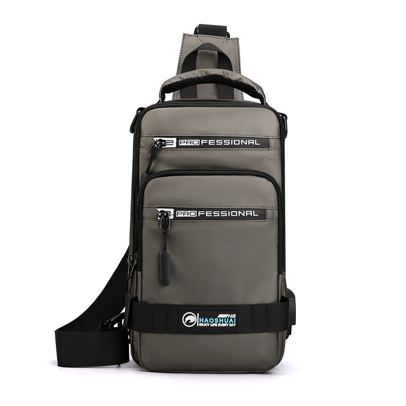 Multifunction Bags for Men Nylon Backpack Crossbody Shoulder Bag with USB Charging Port Chest Bags Pack