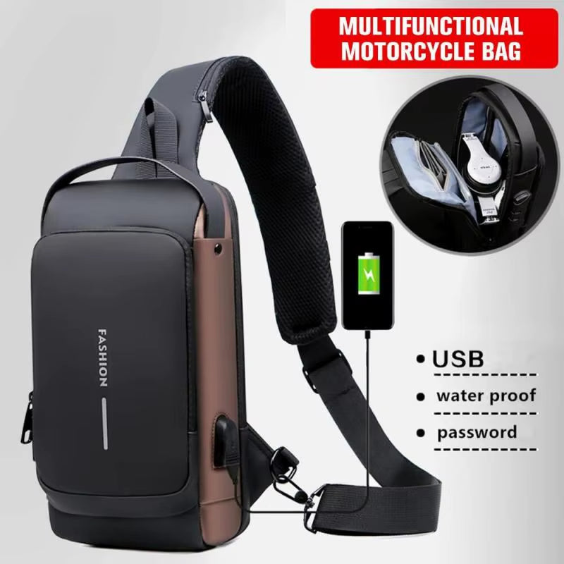 Newest Men anti Theft Chest Bag Shoulder USB Charging Crossbody Package School Short Trip Messengers Gym Men'S Sling Sports Pack