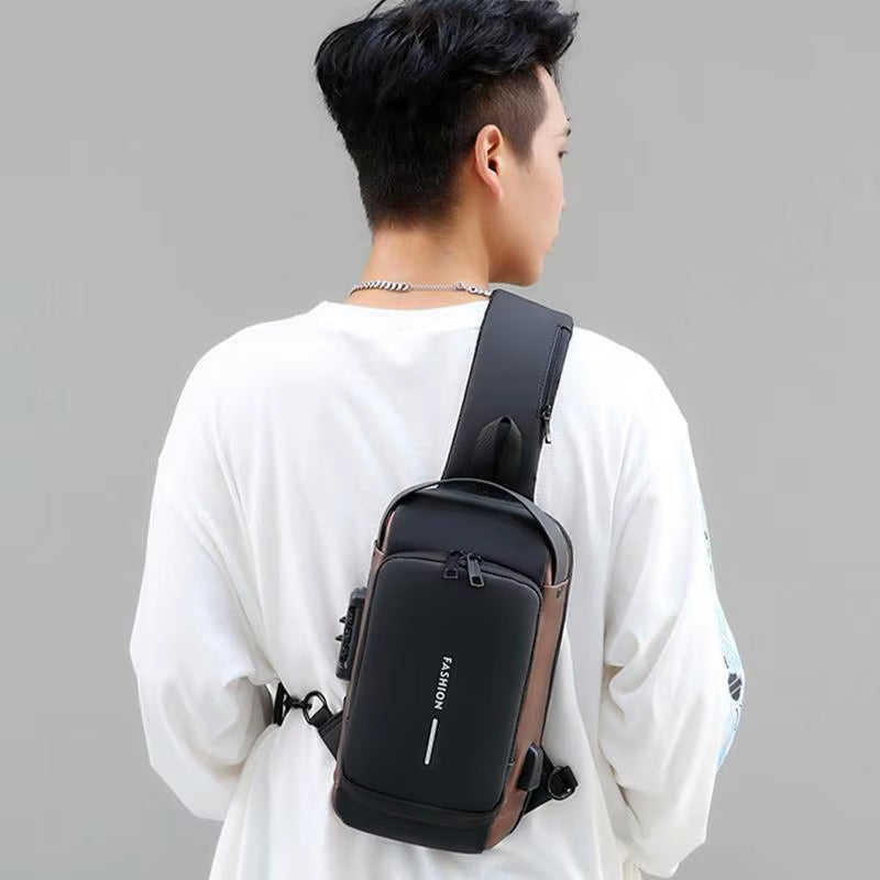 Newest Men anti Theft Chest Bag Shoulder USB Charging Crossbody Package School Short Trip Messengers Gym Men'S Sling Sports Pack