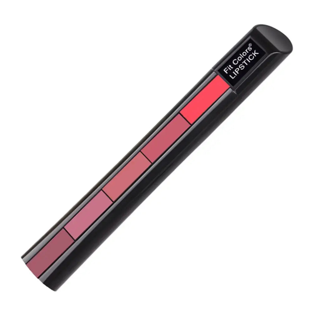 5 in 1 Lipstick Strip Matte Velvet High Color Rendering Lipstick Pen Long Lasting Waterproof Cosmetics Makeup Lipstick Set Gifts