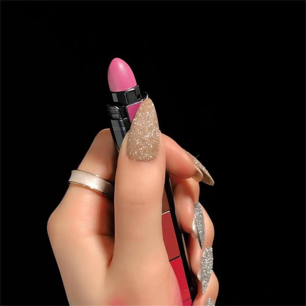 5 in 1 Lipstick Strip Matte Velvet High Color Rendering Lipstick Pen Long Lasting Waterproof Cosmetics Makeup Lipstick Set Gifts