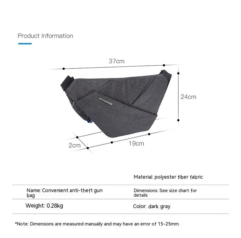 Digital Storage Canvas Chest Bag Crossbody Multi-Functional Business Close Shoulder Anti-Theft Package