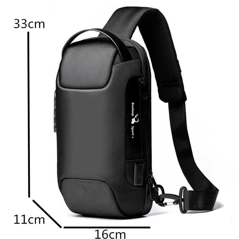 Men Chest Bag Messenger Bag Anti-Theft Shoulder Bags Chest Bag Pack for Male